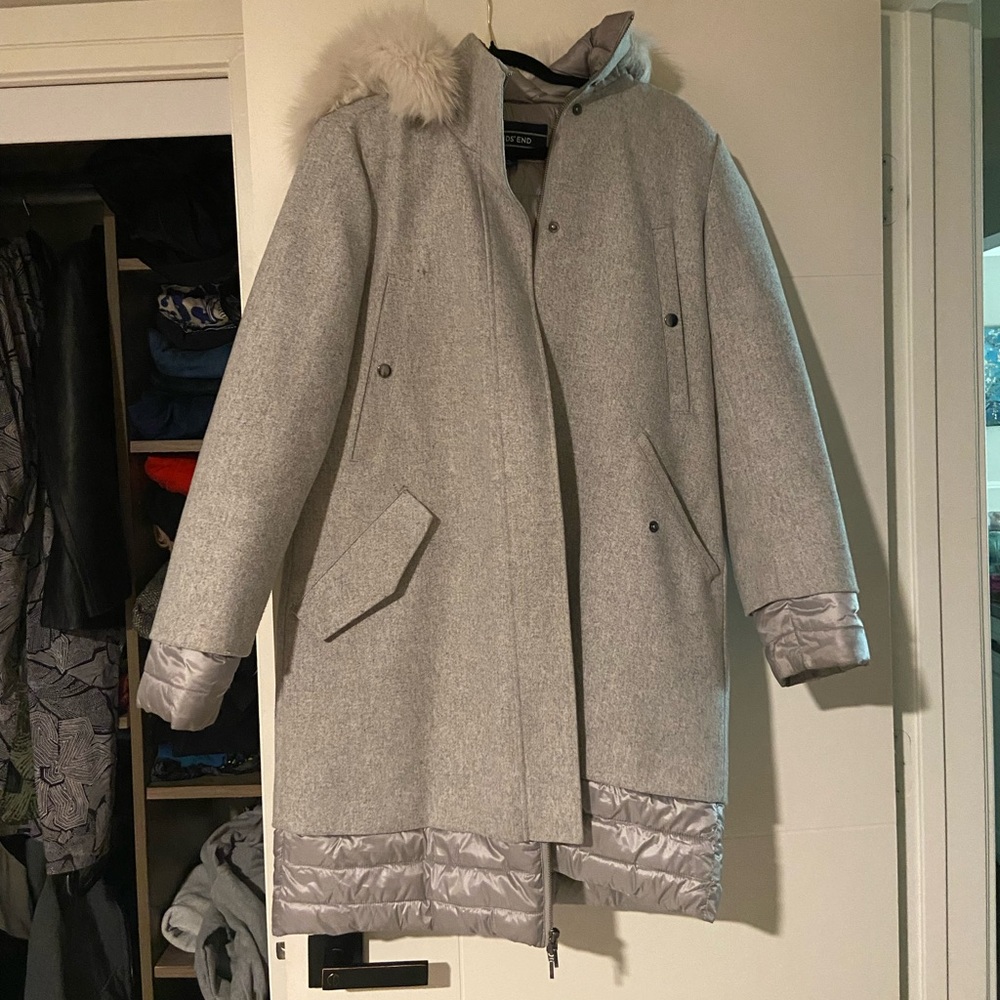 Lands end wool coat